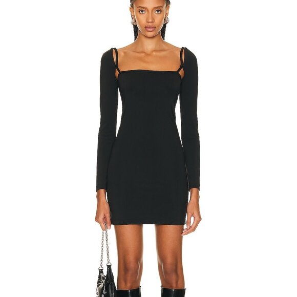 NEW NWOT Alexander Wang Long Sleeve Mini Dress in Black FWRD